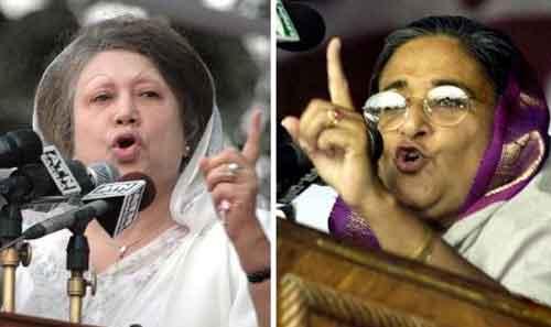 Hasina asks Zia to come down to streets