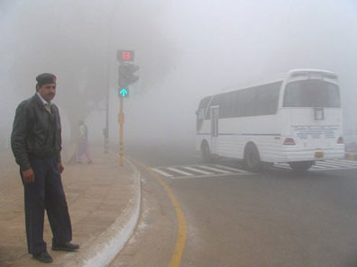 Chilly morning in Delhi
