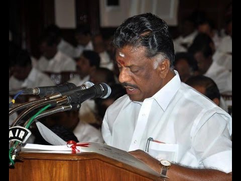 Panneerselvam sworn in as Tamil Nadu CM