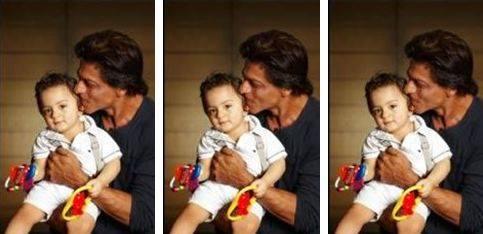 SRK shares AbRam’s photograph on Eid