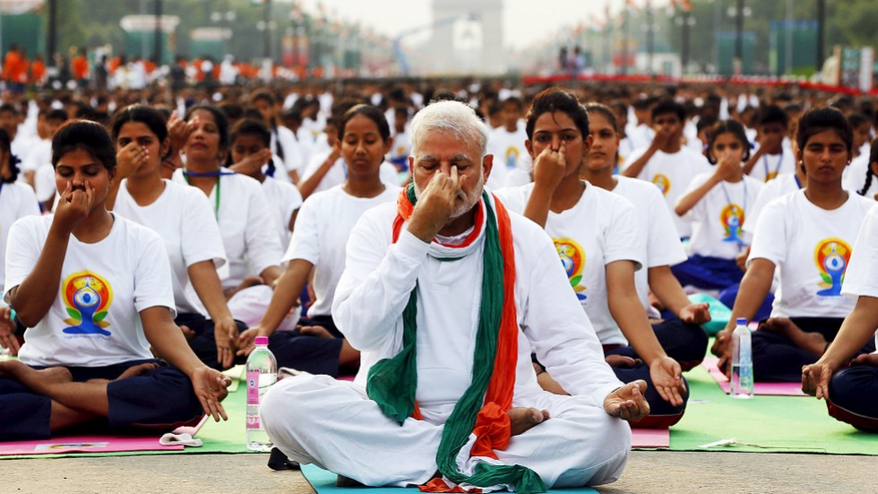 Yoga no religious exercise, a worldwide mass motion: Modi