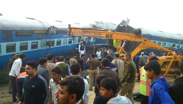 96 dead as train derails near Kanpur