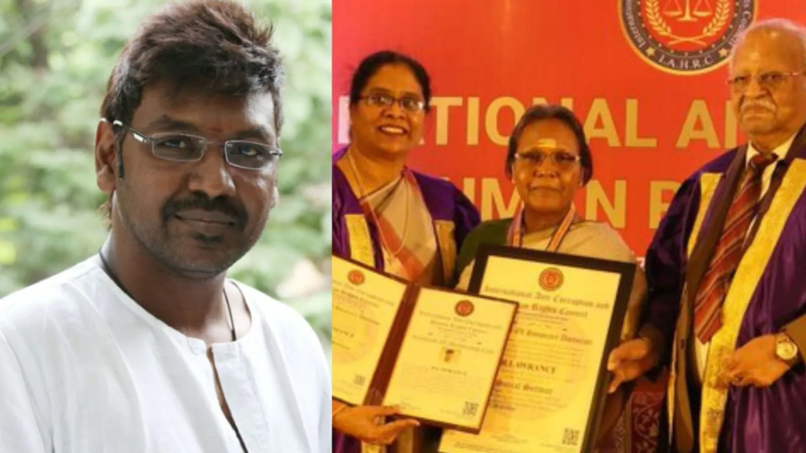 International Body Honours Actor Raghava Lawrence With Doctorate For Social Service