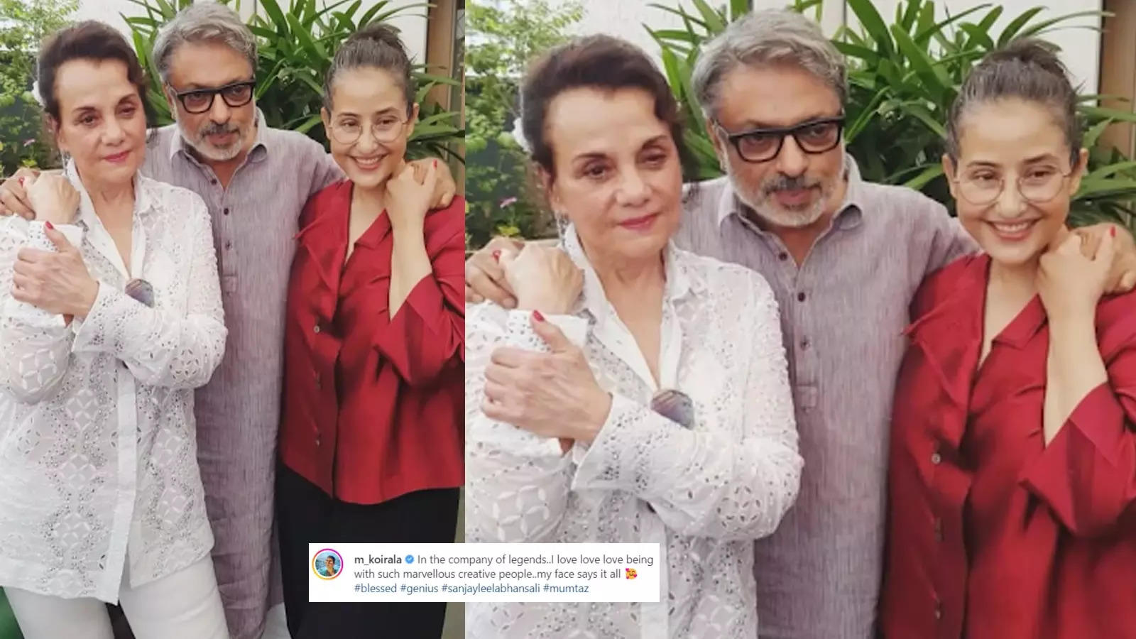 Manisha Koirala posts picture with Sanjay Leela Bhansali and Mumtaz, fans write ‘Is it for Heeramandi ?’ | Hindi Movie News – Bollywood