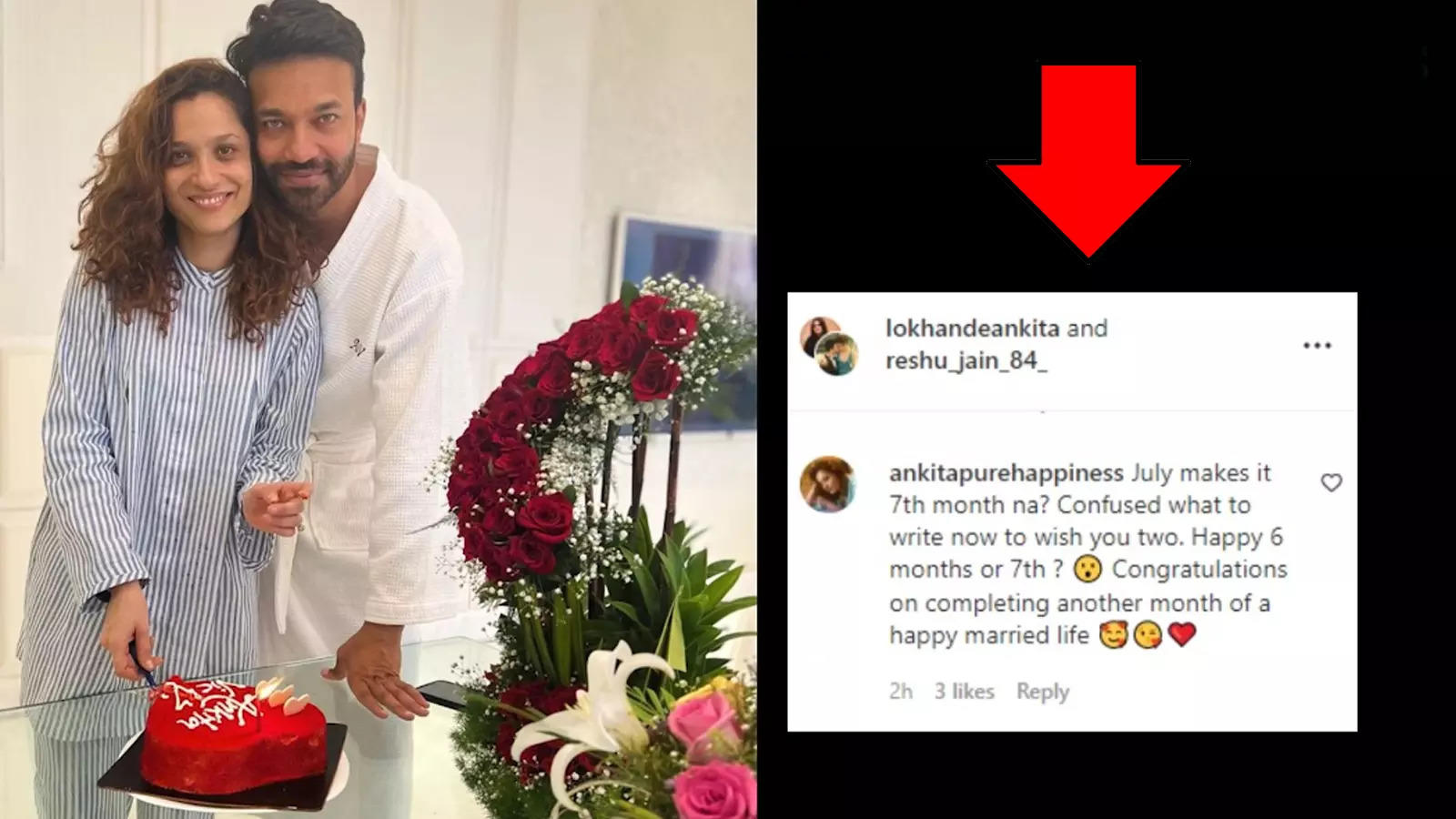 Ankita Lokhande celebrates 6-month anniversary; netizens point out it’s the 7th month | Hindi Movie News – Bollywood
