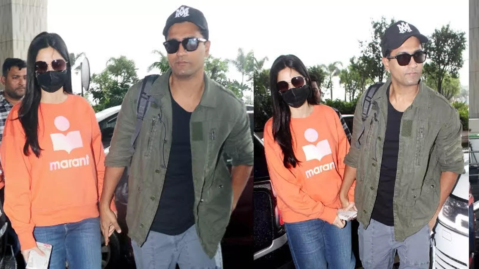 Vicky Kaushal and Katrina Kaif jet off for Kat’s birthday celebration; Spotted at airport | Hindi Movie News – Bollywood