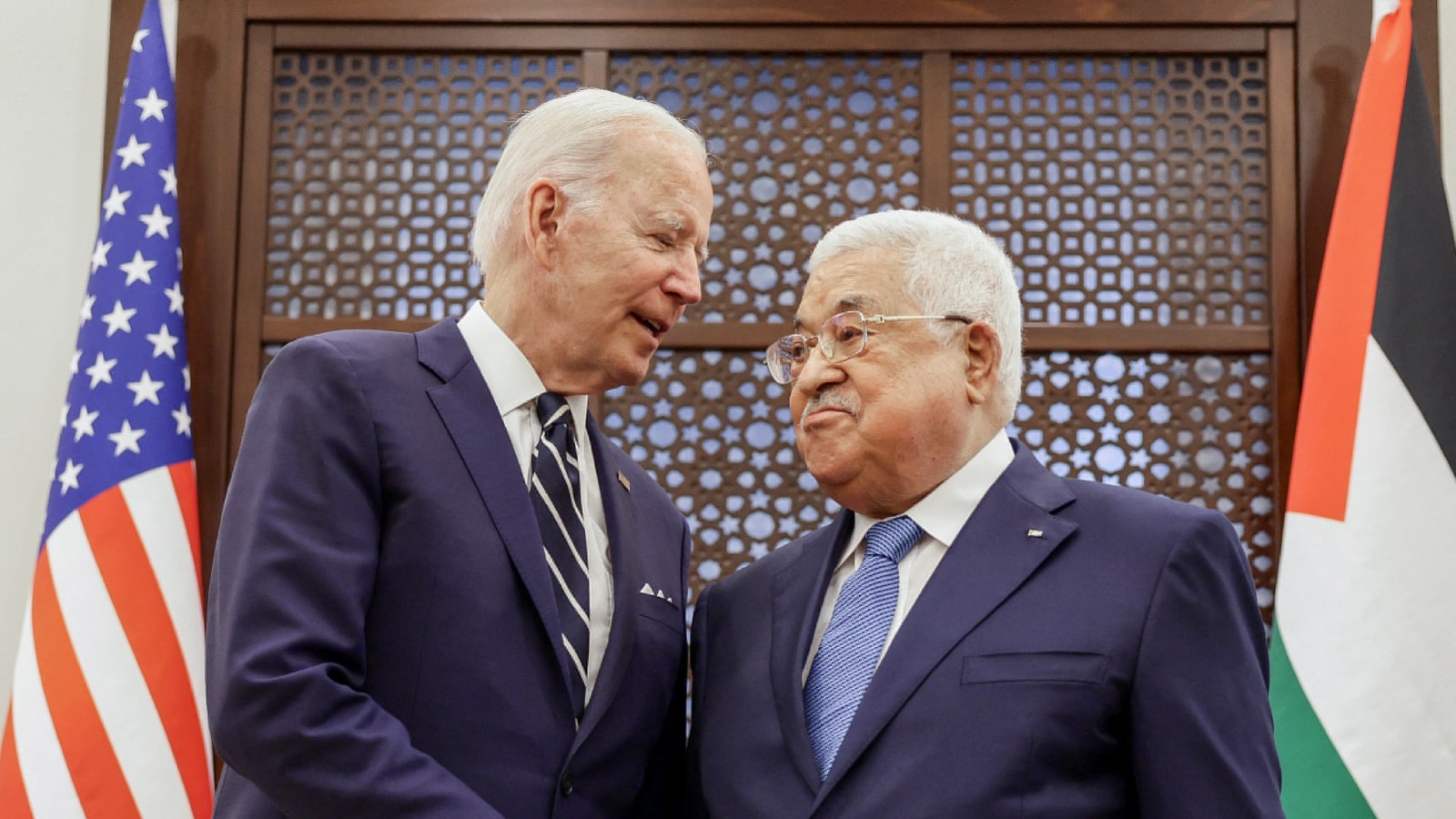 Joe Biden Meets Palestinian President Mahmud Abbas In Bethlehem