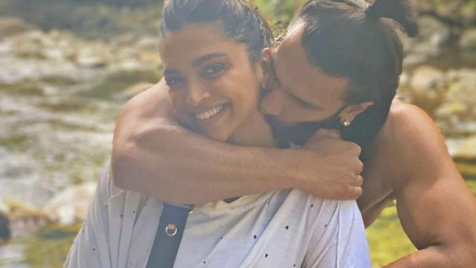 Ranveer Singh and Deepika Padukone Shares Pics From Romantic Vacay; Kiss By Stream, Go Cycling